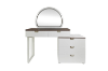 Picture of THIAGO 5-Drawer Tray Top Dressing Table with LED Mirror and Zerra Makeup Stool