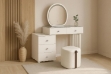Show details for KALINA 5-Drawer Dressing Table with LED Mirror and Zerra Makeup Stool Set Picture of KALINA 5-Drawer Dressing Table with LED Mirror and Zerra Makeup Stool Set