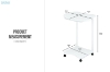 Picture of HONEYBEAR 2-Tier Side Table with Wheels