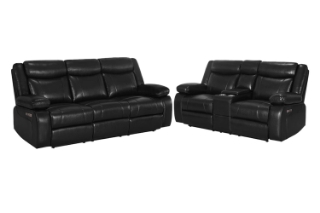 Picture of ZENO Power Reclining Sofa Range - Loveseat + Sofa Set