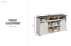 Picture of KARO 58" Farmhouse Tall TV Stand with Sliding Barn Doors and Built-in Power Strip