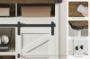 Picture of KARO 58" Farmhouse Tall TV Stand with Sliding Barn Doors and Built-in Power Strip
