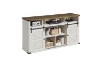 Picture of KARO 58" Farmhouse Tall TV Stand with Sliding Barn Doors and Built-in Power Strip