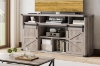 Picture of VERO 70" Farmhouse Tall TV Stand with Sliding Barn Doors and Built-in Power Strip
