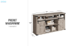 Picture of VERO 70" Farmhouse Tall TV Stand with Sliding Barn Doors and Built-in Power Strip