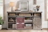 Picture of VERO 70" Farmhouse Tall TV Stand with Sliding Barn Doors and Built-in Power Strip