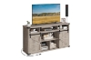 Picture of VERO 70" Farmhouse Tall TV Stand with Sliding Barn Doors and Built-in Power Strip