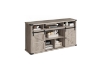 Picture of VERO 70" Farmhouse Tall TV Stand with Sliding Barn Doors and Built-in Power Strip