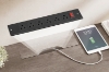 Picture of VERO 70" Farmhouse TV Stand with Sliding Barn Doors and Built-in Power Strip
