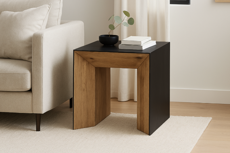 Picture of BETA Reclaimed Pine Wood Side Table (23.5" x 23.5")