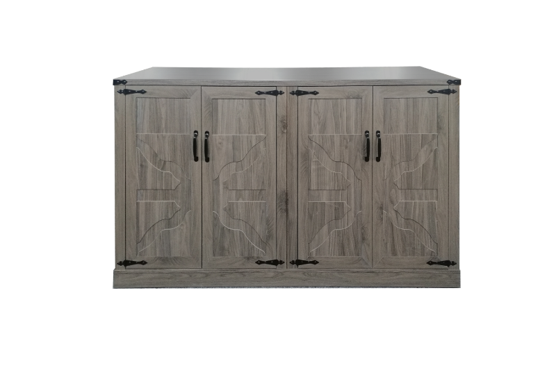 Picture of DORN 4-Door Storage Cabinet with Shelves (Grey)
