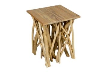 Picture of WILDBRANCH 17.5" Teakwood Square Side Table