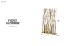 Picture of WILDBRANCH 78.5"x47" Teak Wood Decorative Screen