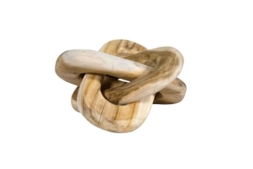 Picture of 655-020 Teak Wood  3 Chains Locked Decoration