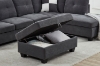 Picture of NEBULA Pro Sectional Sofa with Storage Ottoman (Dark Grey) - Chaise Facing Right