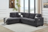 Picture of NEBULA Pro Sectional Sofa with Storage Ottoman (Dark Grey) - Chaise Facing Right
