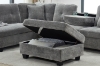 Picture of NEBULA Pro Sectional Sofa with Storage Ottoman & Drop-Down Console & USB & Type-C Port (Misty Grey)