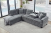 Picture of NEBULA Pro Sectional Sofa with Storage Ottoman & Drop-Down Console & USB & Type-C Port (Misty Grey)
