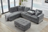 Picture of  NEBULA Pro Sectional Sofa with Storage Ottoman (Misty Grey) - Chaise Facing Right