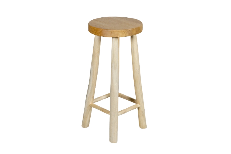 Picture of KOEN H29.5" Teak Wood Bar Stool