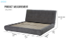 Picture of AMORA Fabric Bed Frame(Grey) - Eastern King