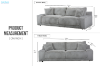 Picture of MERAX Fabric Sofa Range(Grey) - 4 Seater (Sofa)