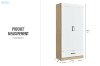 Picture of VIDA 2-Door 1-Drawer Wardrobe