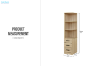 Picture of BESTA Wall Solution Modular Wardrobe System - 3-tier Display Shelf with 3 Drawers