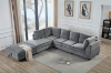 Picture of LIBERTY Premium Sectional Sofa (Light Grey) - Chaise Facing Left with Storage Ottoman