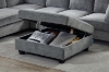 Picture of LIBERTY Premium Sectional Sofa (Light Grey) - Chaise Facing Left with Storage Ottoman