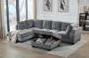 Picture of LIBERTY Premium Sectional Sofa (Light Grey) - Chaise Facing Right with Storage Ottoman