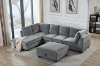 Picture of LIBERTY Premium Sectional Sofa (Light Grey) - Chaise Facing Right with Storage Ottoman