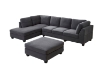 Picture of LIBERTY Premium Sectional Sofa (Dark Grey) - Chaise Facing Left with Storage Ottoman
