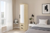 Picture of BESTA Wall Solution Modular Wardrobe System - 1-Door Wardrobe with Mirror & 2 Drawers