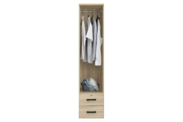 Picture of BESTA Wall Solution Modular Wardrobe System - 1-Door Wardrobe with Mirror & 2 Drawers