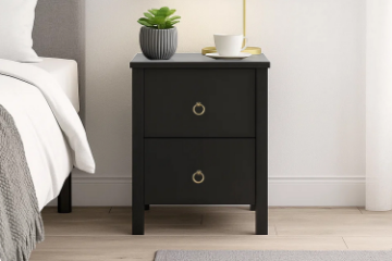 Picture of METRO Pine Bedside Table (Black)