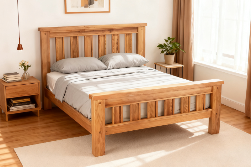 Picture of WESTMINSTER Solid Oak Bed Frame in Queen/Eastern King  Size