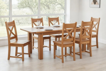Picture of WESTMINSTER Solid Oak 7PC 59"-79" Extension Dining Set