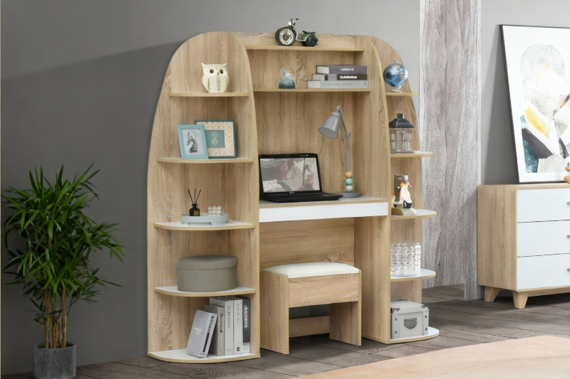Picture of RYDEN Space-Saving Desk with Display Shelves