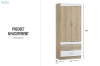 Picture of RYDEN 2-Door 2-Drawer Wardrobe