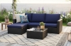 Picture of VAREK 3PC Rattan Outdoor Sectional Sofa Set with Coffee Table
