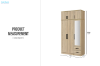 Picture of BESTA Wall Solution Modular Wardrobe - 3-Door Wardrobe with Top Unit