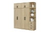 Picture of BESTA Wall Solution Modular Wardrobe System - 4-Door Wardrobe with Top Unit