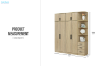 Picture of BESTA Wall Solution Modular Wardrobe - 4-Door Wardrobe with Top Unit