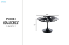 Picture of JACOB D31.5"/39.5"/47" Round Dining Table (Black)