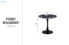 Picture of JACOB D31.5"/39.5"/47" Round Dining Table (Black)