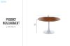 Picture of JACOB D31.5"/39.5"/47" Round Dining Table (Walnut Colour)