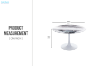 Picture of JACOB D39.5" Round Dining Table (White)