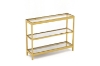 Picture of JOSEF 35.5" Tempered Glass Console Table with 3 Tiers (Golden)