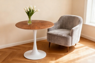 Picture of JACOB D31.5" Round Dining Table (Walnut Colour)